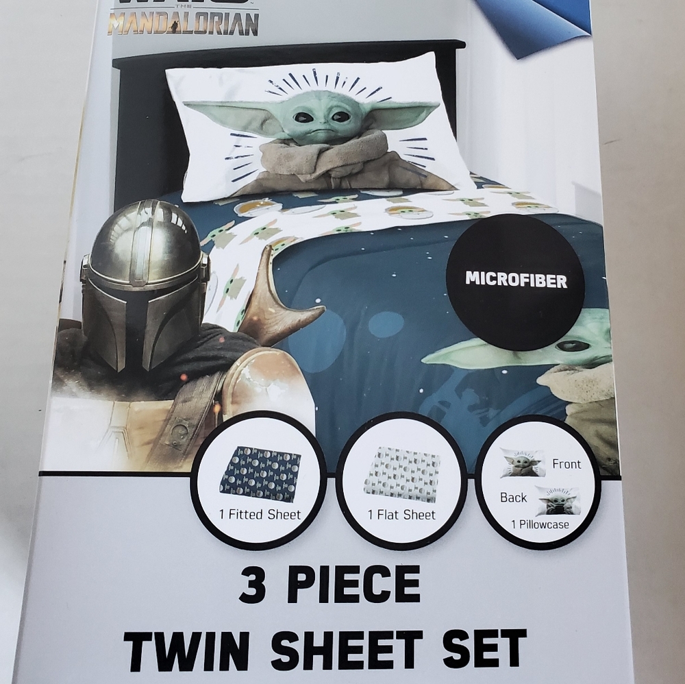 NWT  Twin Mandalorian Sheet Set